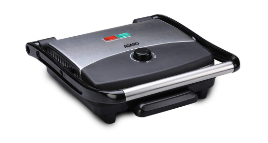 AGARO Elegant 1500-Watt Sandwich Maker with Non-Stick Grill Plates